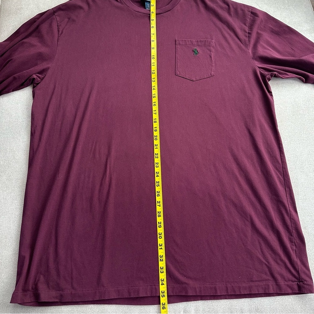 Vintage Polo Ralph Lauren Maroon Long Sleeve Shirt. 2XL Tall. - Picture 4 of 5